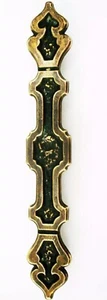 Brass Antique Hardware MidCentury Modern Drawer Pull Cabinet Handle 3" Centers - Picture 1 of 7