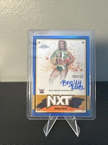 2025 Topps Chrome WWE Brinley Reece Blue Refractor SP /150 On Card Auto - Picture 1 of 2