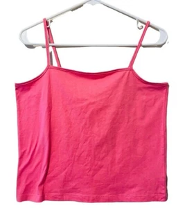Girls Solid High Neck T-Shirt, tank top, size XXL, Pink, women´s - Picture 1 of 3