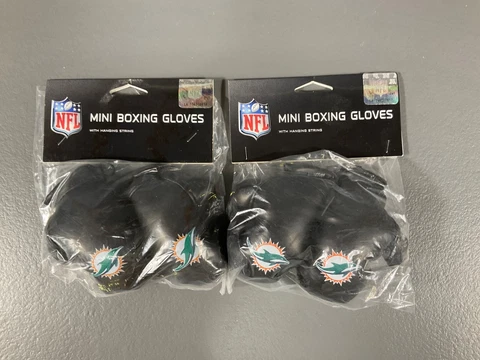 Miami Dolphins NFL High Quality Football Mini Boxing Gloves Sports LOT OF 2 Cover