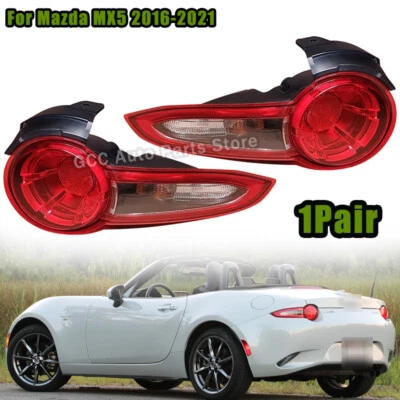 Pair For Mazda MX5 2016-2021 Warning Brake Signal Lamp Taillight Assembly - Image 1 of 4