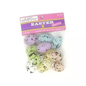 Easter Crafts Eggs Multicolored Plastic Eggs w/ Brown Specks - 12 Pack - Picture 1 of 2