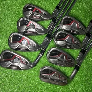 Lefty Nike VRS HIGH COR FACE Iron Set of 8 4-AW Steel Flex R Men USED - Picture 1 of 9