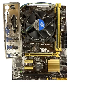 Asus H81M-C Motherboard Intel i5-4430@3.00GHz 4GB RAM I/O Shield Used Tested - Picture 1 of 8