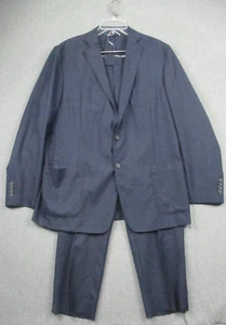 Brooks Brothers 1818 Regent Suit 46R Navy Check Wool Italian - Picture 1 of 24