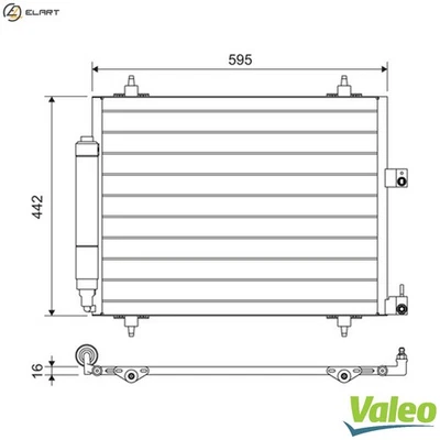 CONDENSER AIR CONDITIONING 817579 FOR PEUGEOT EXPERT/Van/TEPEE 807 FIAT 2.2L 807 - Image 1 of 4