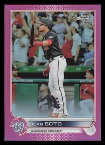 2022 Topps Cromo Rosa Rifrattore #129 Juan Soto Washington Nationals - Foto 1 di 2
