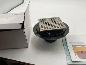 Drenaje de piso de ducha cuadrado de 4" Yaseingoo con brida y colador de rejilla extraíble - Imagen 1 de 2