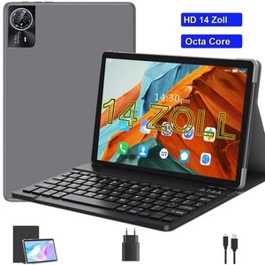2025 Tablet PC 14 Zoll Android 15 24GB+256GB Octa-Core 5G WiFi Bluetooth USB C - Bild 1 von 18
