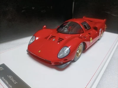 YY Model 1:18 Ferrari 365 P2 LM 1966 Red Le Mans Edition Sports Car Model - Image 1 of 4