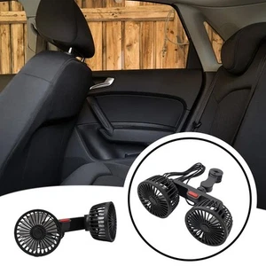Beat the Summer Heat Portable Auto Cooling Cooler Dual Head Car Fan 12V - Picture 1 of 12