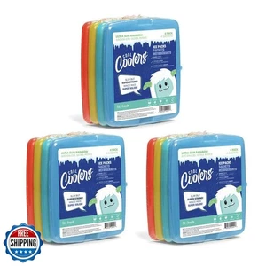 Cool Coolers by Fit and Fresh 4 Pack Slim Ice Packs, Quick Freeze Space Savin - Picture 1 of 5