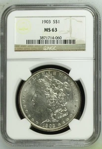 1903 Morgan Silver Dollar NGC MS-63 - Picture 1 of 2