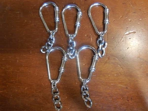 8) 50 ganci anelli per fare portachiavi argentati a molla - Picture 1 of 1