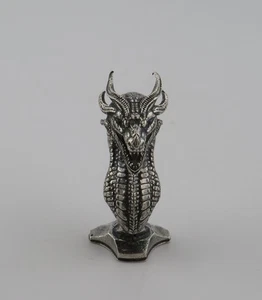 Busto de dragón vertido a mano - metales lisos 1,3 ozt - plata fina 0,999 + certificado de autenticidad 4 de 50 - Imagen 1 de 5