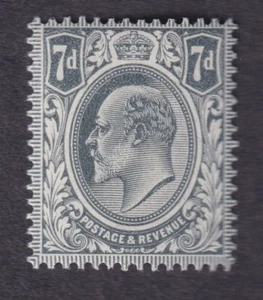 GB KEVII 7d grau schwarz De La Rue Druck SG249 fein UM postfrisch - Bild 1 von 2