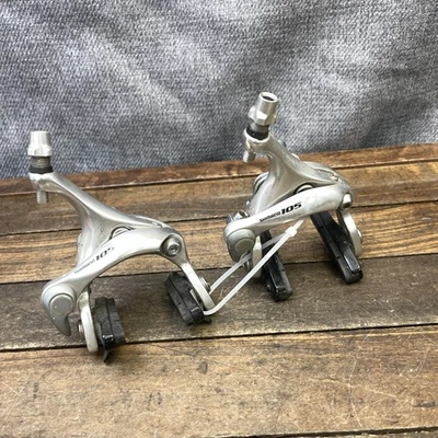 Juego de frenos delanteros traseros Shimano 105 BR-5501 doble pivote plateado Japón Foto 1 de 4