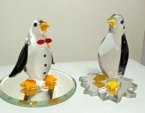 2 Glass Baron Figurine ~ Mr. Penguin & Chilly the Penguin - Picture 1 of 13