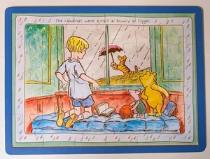 Vintage 1998 Schylling Holzpuzzle Winnie Puuh & Christopher Robin Disney - Bild 1 von 1
