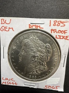 1885 O BU GEM MORGAN SILVER DOLLAR UNC MS+++ DMPL COIN 5065 - Picture 1 of 2