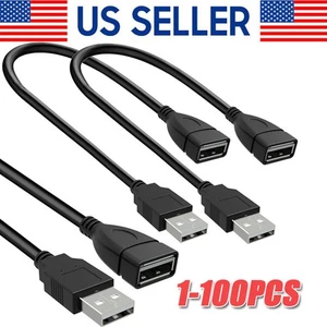 LOTE de Cable de Extensión USB-USB de Alta Velocidad Adaptador USB 2.0 Cable Extensor Macho/Hembra - Imagen 1 de 12