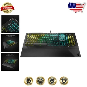 Robuste Vulcan Pro Gaming Tastatur - Titan Optische & abnehmbare Handballenauflage, Schwarz - Bild 1 von 10