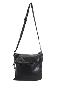 Joop! Womens Leather Flap Slim Saddle Bag Handbag Black - Picture 1 of 6