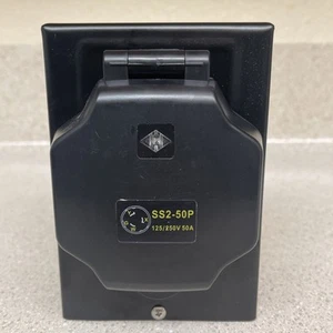 50 Amp Generator Inlet Box,125/250 Volt,NEMA SS 2-50P Power Inlet Box 3 Prong - Picture 1 of 6