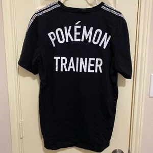 Adidas x Pokemon Shirt Mens L Black Kanto Region Pokemon Trainer Pikachu Gengar - Picture 1 of 5