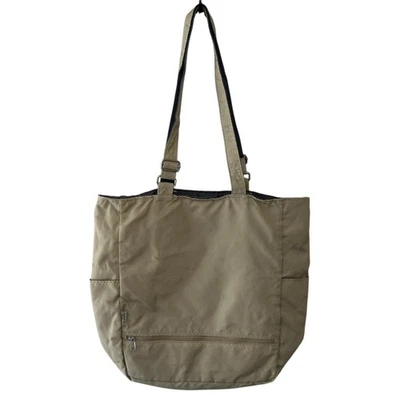 Valentino Viscani нейлона сумка с короткими ручками путешествий карьера бежевый молнии закрыть двойной ручки  - Изображение 1 из 4