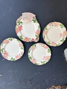 Desert Rose Set - 4 Franziskaner Geschirr 8" Salat/Dessertteller handverziert - Bild 1 von 4