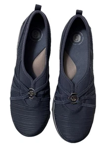 Damen-Slipper Bzees Rosies marineblau Größe 11M Fußgewölbestütze Freizeitschuhe gebraucht, in einwandfreiem Zustand - Bild 1 von 9