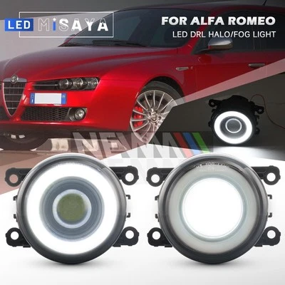 Белый светодиодный противотуманный бампер кольцо ореола дневные ходовые огни для Alfa Romeo Giulia Stelvio 159 Brera - Изображение 1 из 4