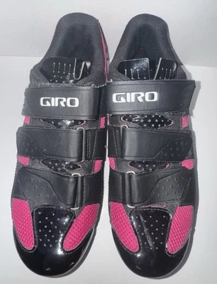 GIRO SALITA II WOMEN'S CYCLING BIKE SHOES SZ 7.5 EU 39 BLACK & PINK LIGHTWEIGHT - Image 1 of 4