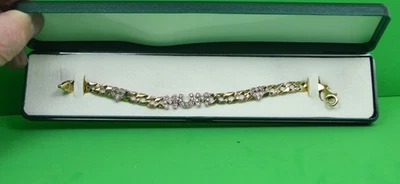 Vintage gold on Sterling Silver MUM Bracelet Italian hallmarks as found N/R - Image 1 of 4