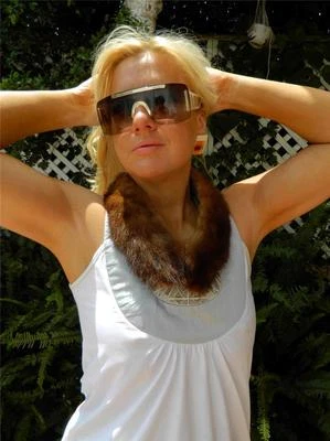 VINTAGE Couture 1930s-40s Original Nostalgia Retro Glam High Society Fur Collar - Image 1 of 4