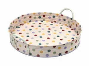Emma Bridgewater - Large Deep Round Tin Tray With Handles - Polka Dots - Picture 1 of 1