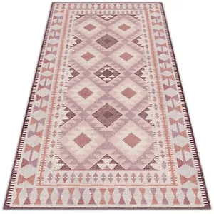 PVC Vinyl Floor Carpet Mat Rug Runner Hallway 80x120 pale pink diamonds - Picture 1 of 4