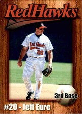 2008 Fargo-Moorhead RedHawks Team Issue #8 Jeff Eure Ogden Utah UT Baseball Card