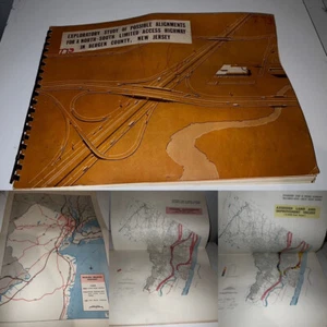 1958 North-South Highway Study BERGEN COUNTY NEW JERSEY Maps - Picture 1 of 13