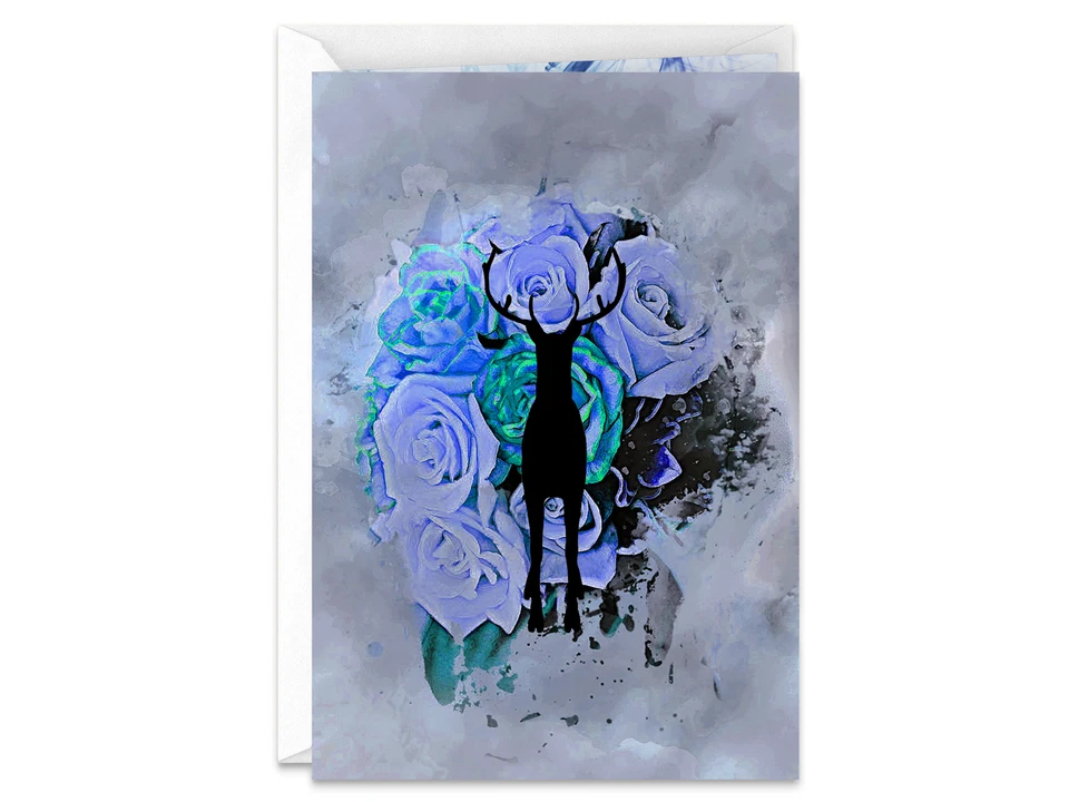 Tarjeta de felicitación hecha a mano feliz día de San Valentín inspirada en un mago mágico siempre y mágico Foto 1 de 4