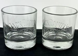 Juego De 2 Jack Daniels Grabados Antiguo Nº Vaso Rocks redondo de 7 whisky de 8 oz - Imagen 1 de 9