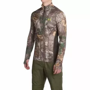 New Under Armour UA Infrared ColdGear Shirt Hunting Camo Realtree Xtra 1/4 Zip M - Picture 1 of 1