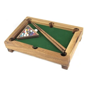 Mini Pocket Holz Billardtisch Billard Holz Puzzle Knobel IQ-Spiel - Bild 1 von 4
