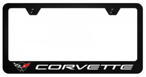 Chevrolet Corvette C5 Black Polycarbonate License Plate Frame Official Licensed - Picture 1 of 1