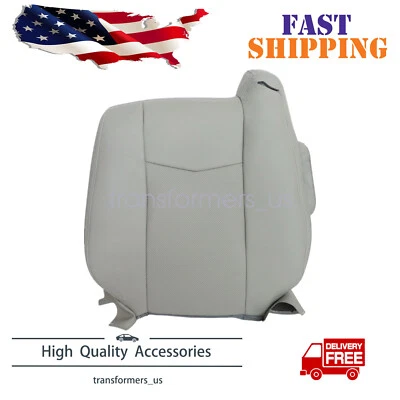 Cubierta de asiento de cuero con tapa del conductor delantero para Cadillac SRX 2004-2009 gris perforado Foto 1 de 4