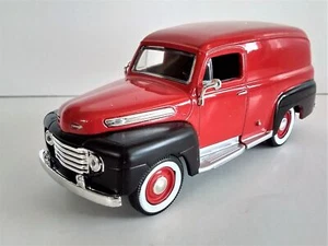 New  4 1/8 INCH Diecast 1:48 O Scale 1948 Ford® Panel Truck (Red & Black) - Picture 1 of 9