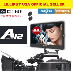 Lilliput A12 12.5" 4K/FULL HD Broadcastor SDI HDMI Displayport W/F970 battery   - Picture 1 of 10