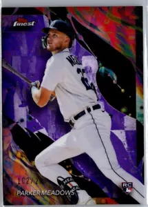 2024 Topps Finest - Uncommon Purple Refractor #131 Parker Meadows /200 - Picture 1 of 2