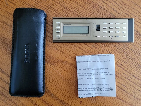 Bulova Quartz LCD Alarm Clock Untested For Parts Cover